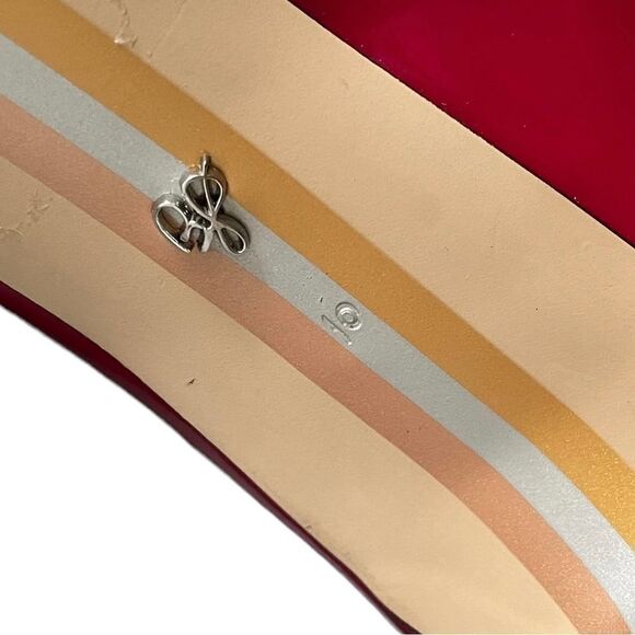 SAM EDELMAN Hazel Patent Leather Pointy Toe Pumps Heels Red 10 - Picture 16 of 16